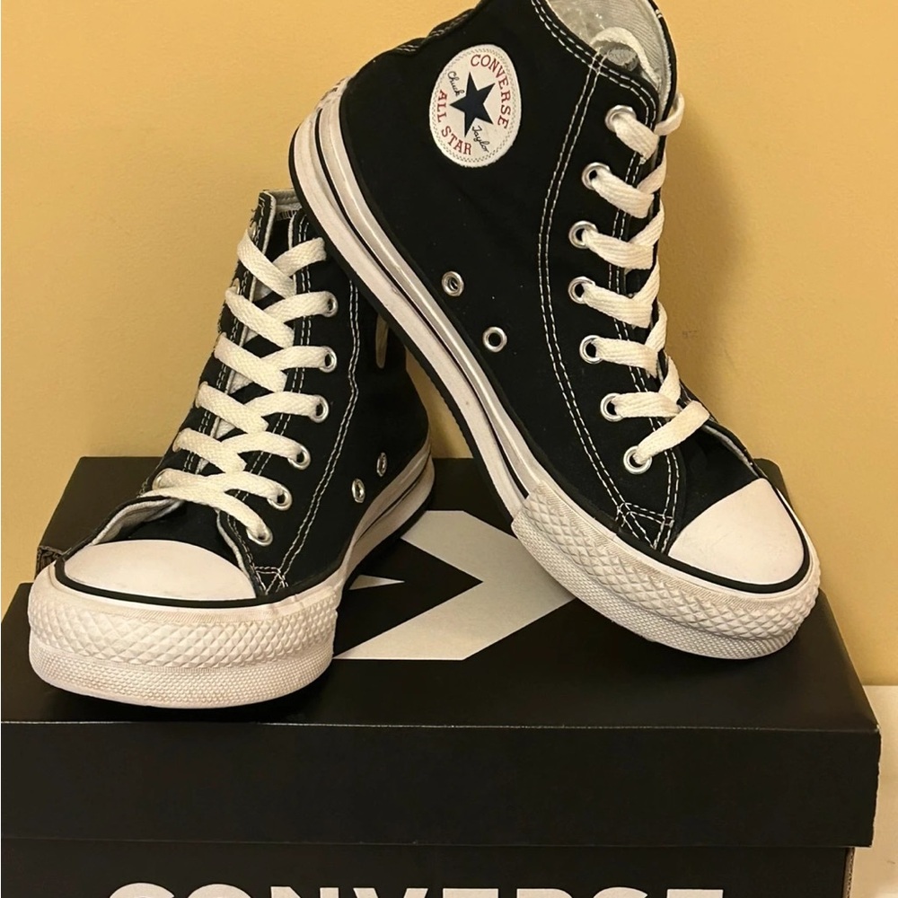 Converse Black and White High-Top Sneakers